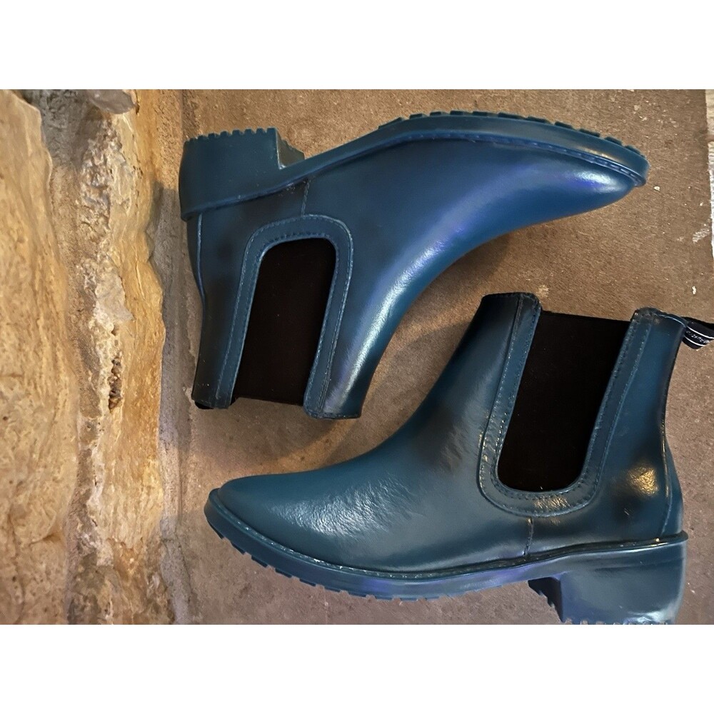 EMU AUSTRALIA Womens Sz 10 TEAL BLUE WATERPROOF SHEARLING LINED BOOTS Rainboots